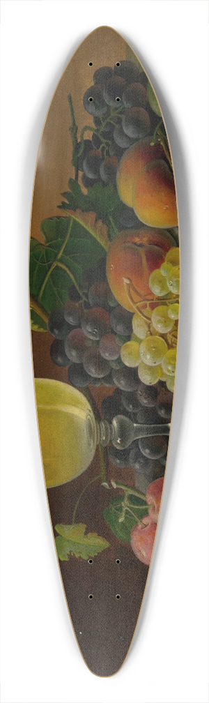 Severin Roesen - Still Life Fruit and Wine Glass 39.3 inch art pintail longboard deck