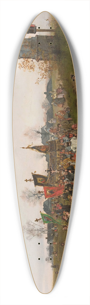 Seweryn Bieszczad - Great procession 39.3 inch art pintail longboard deck