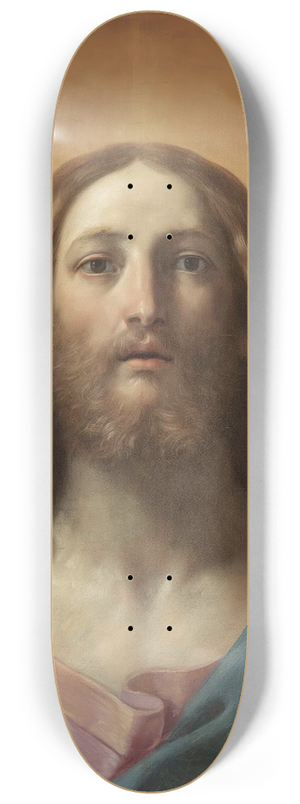 Guido Reni - Bust Of Christ (Salvator Mundi) 8.25 inch art skate deck Guido Reni - Bust Of Christ (Salvator Mundi) 8.25 inch art skate deck