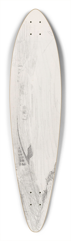 Signe Scheel - Asnires 39.3 inch art pintail longboard deck