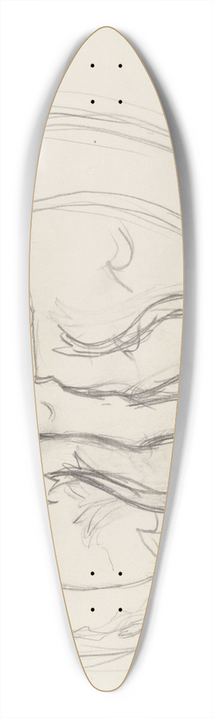 Signe Scheel - Havfrue 39.3 inch art pintail longboard deck