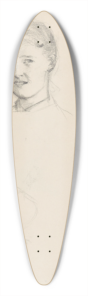 Signe Scheel - Kvinneportrett 39.3 inch art pintail longboard deck