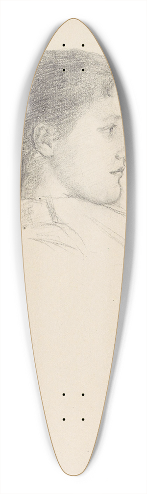 Signe Scheel - Kvinneportrett 39.3 inch art pintail longboard deck