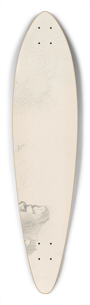 Signe Scheel - Kvinneportrett; riss 39.3 inch art pintail longboard deck