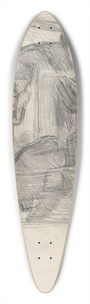 Signe Scheel - Lekselesing 39.3 inch art pintail longboard deck