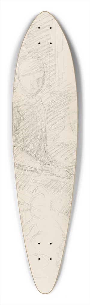 Signe Scheel - Sittende kvinne i interir 39.3 inch art pintail longboard deck