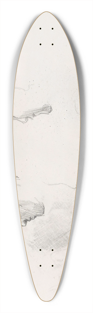Signe Scheel - Studie av hode 39.3 inch art pintail longboard deck