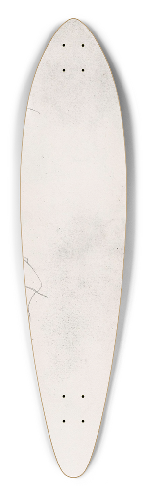 Signe Scheel - To riss av et kvinnehode bakfra 39.3 inch art pintail longboard deck