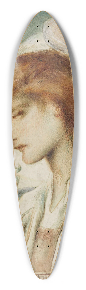 Simeon Solomon - The Archangel Gabriel 39.3 inch art pintail longboard deck
