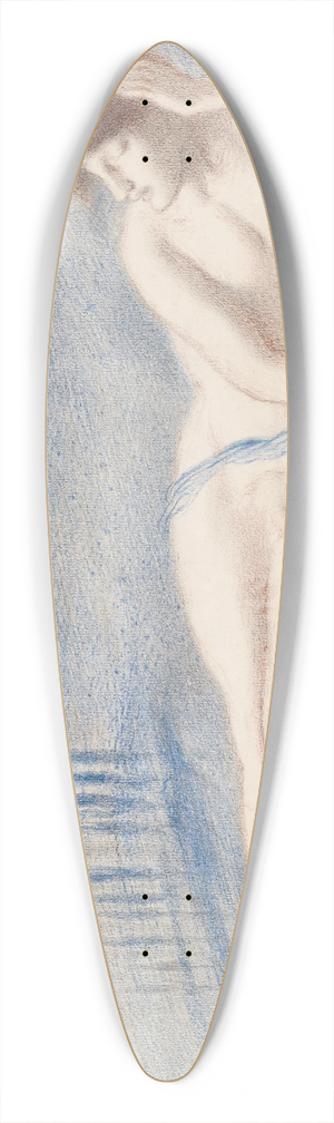 Simeon Solomon - The Sleeping Endymion 39.3 inch art pintail longboard deck
