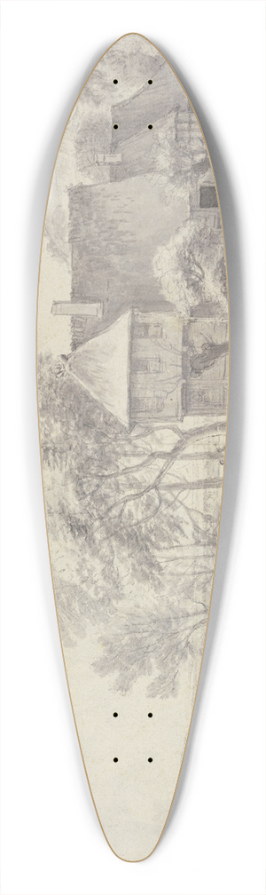 Simon de Vlieger - Farm at a channel 39.3 inch art pintail longboard deck
