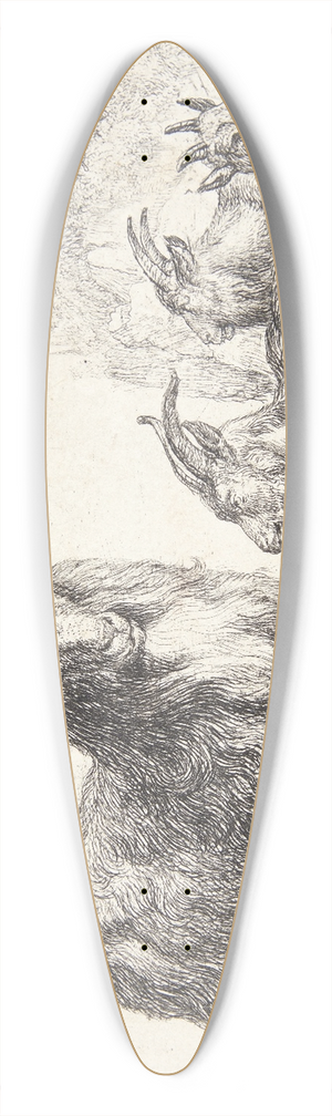 Simon de Vlieger - Fire geder 39.3 inch art pintail longboard deck