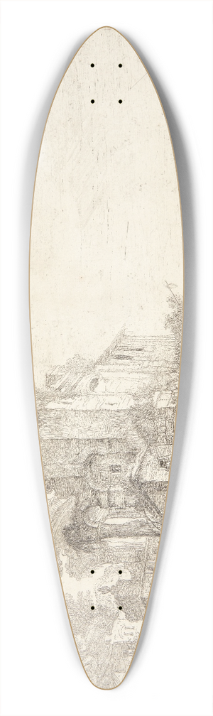 Simon de Vlieger - Kro i en sammenstyrtet bygning 39.3 inch art pintail longboard deck