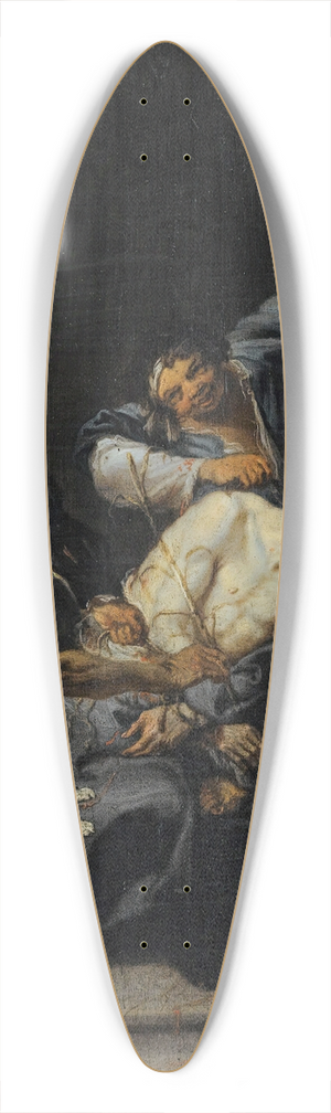 Simon de Vos - The Crowning With Thorns 39.3 inch art pintail longboard deck
