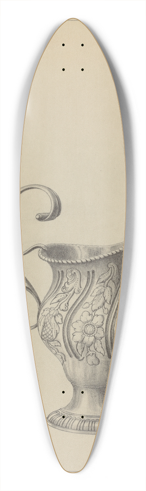 Simon Weiss - Silver Creamer 39.3 inch art pintail longboard deck