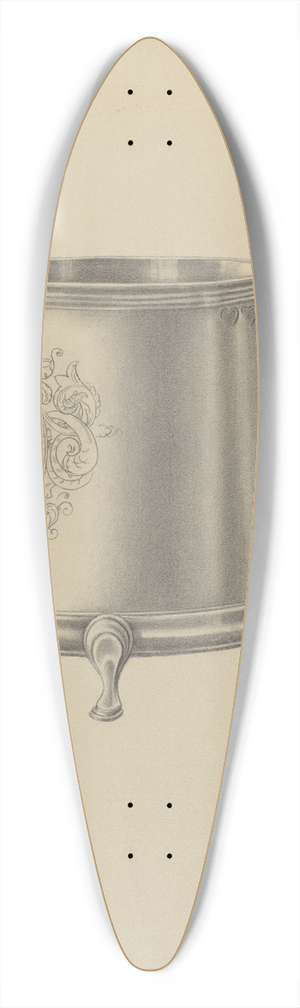 Simon Weiss - Silver Mug 39.3 inch art pintail longboard deck