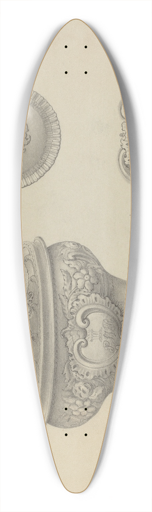 Simon Weiss - Silver Sugar Bowl 39.3 inch art pintail longboard deck