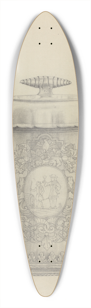 Simon Weiss - Silver Tankard 39.3 inch art pintail longboard deck