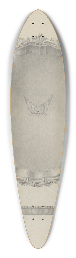 Simon Weiss - Silver Tray 39.3 inch art pintail longboard deck