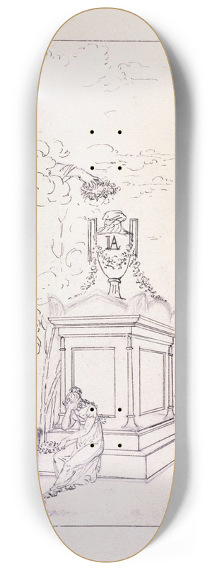 Guillaume Boichot - Femme pleurant auprs dune stle funraire 8.25 inch art skate deck