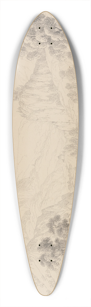 Sir Charles D'Oyly - Between Brixen and Klausen  Tyrol 39.3 inch art pintail longboard deck