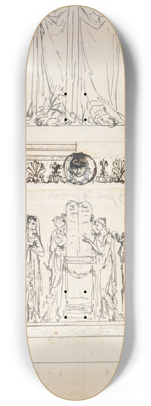 Guillaume Boichot - Pidestal avec la Table des Droits de lHomme 8.25 inch art skate deck