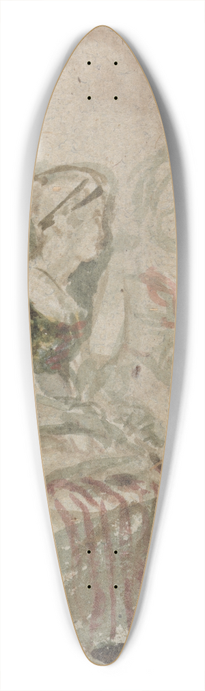 Sir David Wilkie - Study for The Penny Wedding 39.3 inch art pintail longboard deck