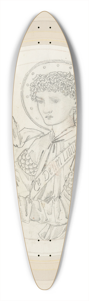 Sir Edward Coley Burne-Jones - Angel Playing on Bells 39.3 inch art pintail longboard deck