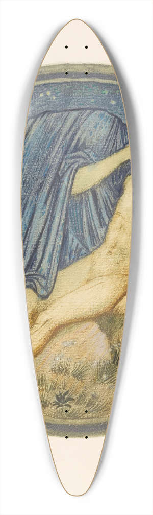 Sir Edward Coley Burne-Jones - Day and Night 39.3 inch art pintail longboard deck
