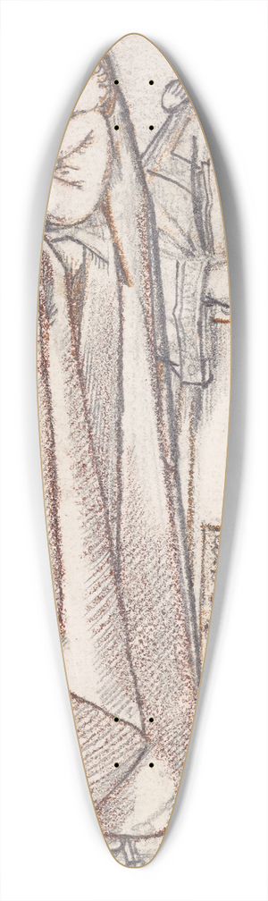 Sir Edward Coley Burne-Jones - St Nicholas and St Stephen 39.3 inch art pintail longboard deck