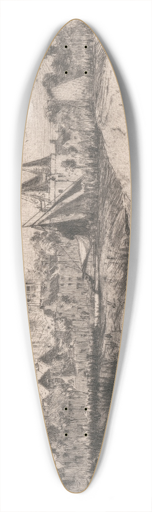 Sir Frank Short - Skies aclearing. Sun ashining 39.3 inch art pintail longboard deck