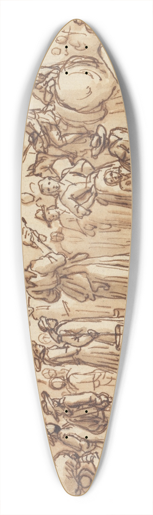 Sir James Thornhill - A Scene at Windsor 39.3 inch art pintail longboard deck