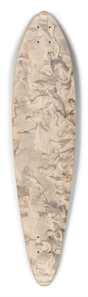 Sir James Thornhill - Design for a Ceiling 39.3 inch art pintail longboard deck