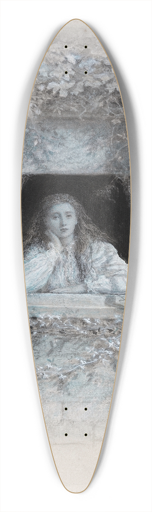Sir John Everett Millais - A Reverie 39.3 inch art pintail longboard deck