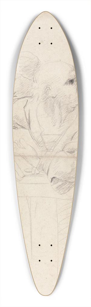 Sir Joshua Reynolds - Sheet of Figure Studies from Raphaels Disputation 39.3 inch art pintail longboard deck