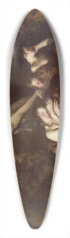 Sir Peter Lely - Nymphs by a Fountain 39.3 inch art pintail longboard deck