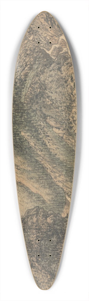 Song Xu - Xianding (Immortals Peak) 39.3 inch art pintail longboard deck