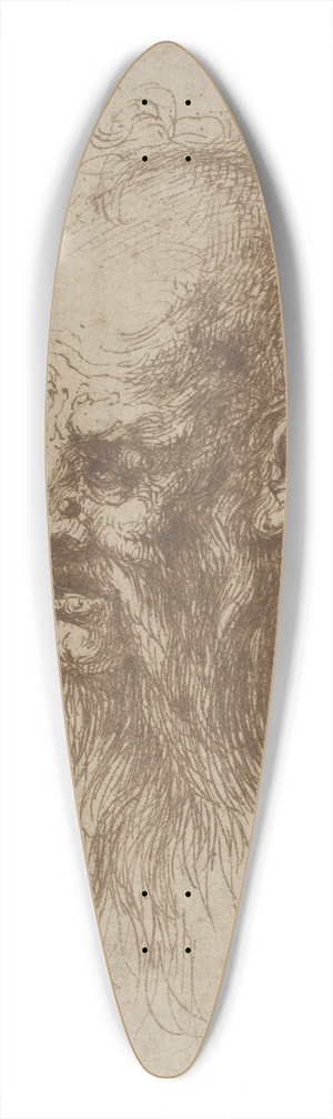 Spanish 17th Century - An Elderly Man with a Flowing Beard 39.3 inch art pintail longboard deck