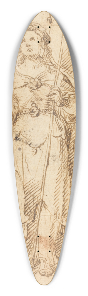 Spanish 17th Century - Egyptian Sibyl 39.3 inch art pintail longboard deck