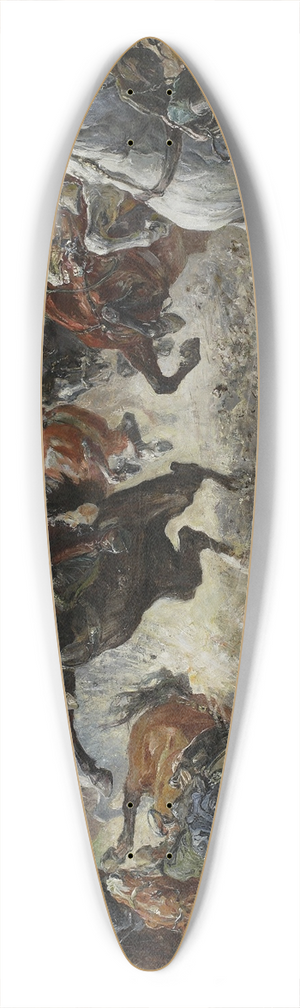 Stanisaw Batowski-Kaczor - Grenade exploding 39.3 inch art pintail longboard deck