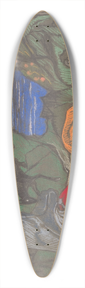 Stanisaw Ignacy Witkiewicz - Composition with figures running around 39.3 inch art pintail longboard deck