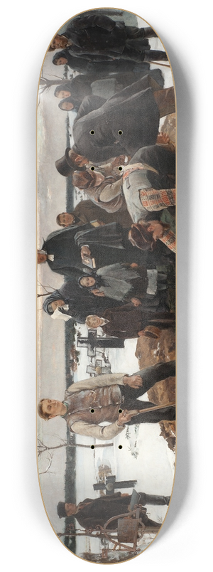 Gustaf Cederstrm - A Funeral in Alsike 8.25 inch art skate deck