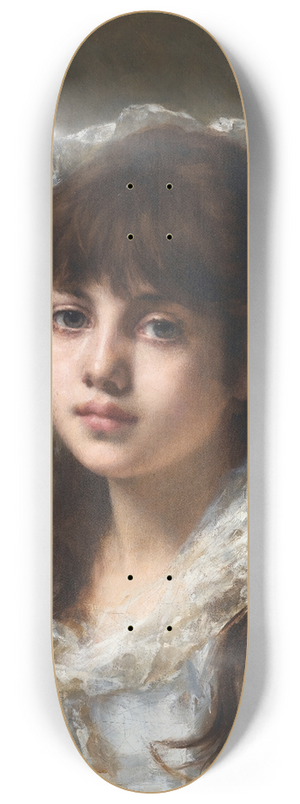 Alexei Harlamoff - Portrait Of A Young Girl Wearing A White Veil 8.25 inch art skate deck