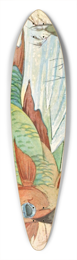 Stephen Haweis - Parrot fish 39.3 inch art pintail longboard deck