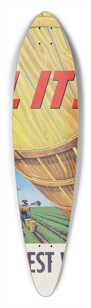 Stevan Dohanos - Fill it! Help Harvest War Crops 39.3 inch art pintail longboard deck