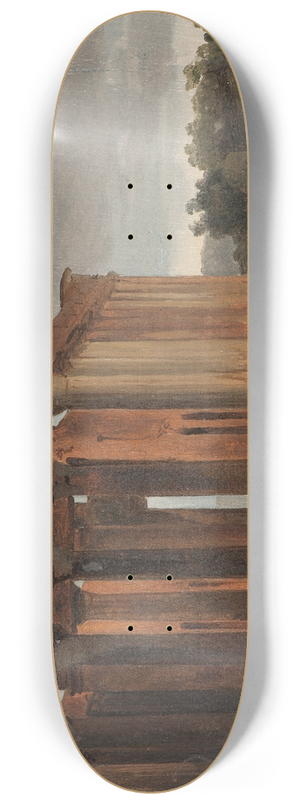 Gustaf Sderberg - A Temple in Agrigento, Sicily 8.25 inch art skate deck