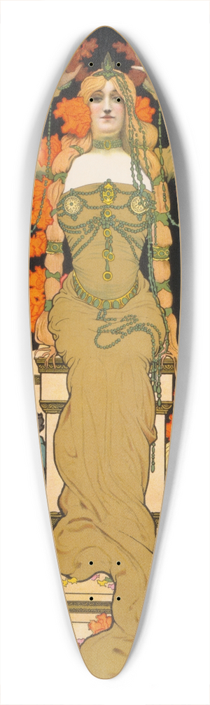 Strobridge & Co. Lith - Cincinnati fall festival 39.3 inch art pintail longboard deck