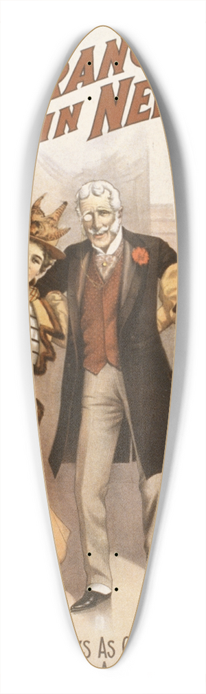 Strobridge & Co. Lith. - Hoyts A stranger in New York 39.3 inch art pintail longboard deck