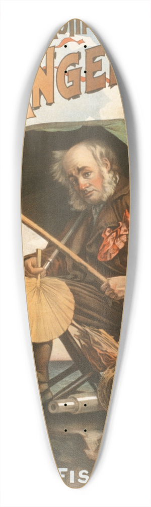 Strobridge & Co. Lith. - Rices beautiful Evangeline 39.3 inch art pintail longboard deck