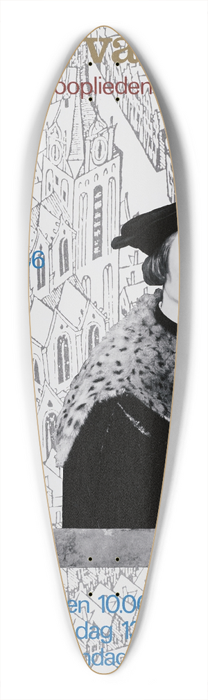 Studio Dumbar - affiche voor tentoonstelling De smaak van de elite 39.3 inch art pintail longboard deck